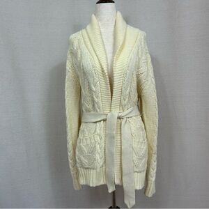 WILEY Cream Cable Knit Women's Sweater Cardigan